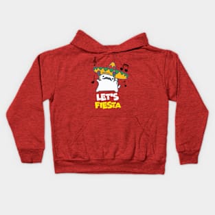 Let's Fiesta Mexican Cat Dancing Funny Cinco De Mayo Kids Hoodie